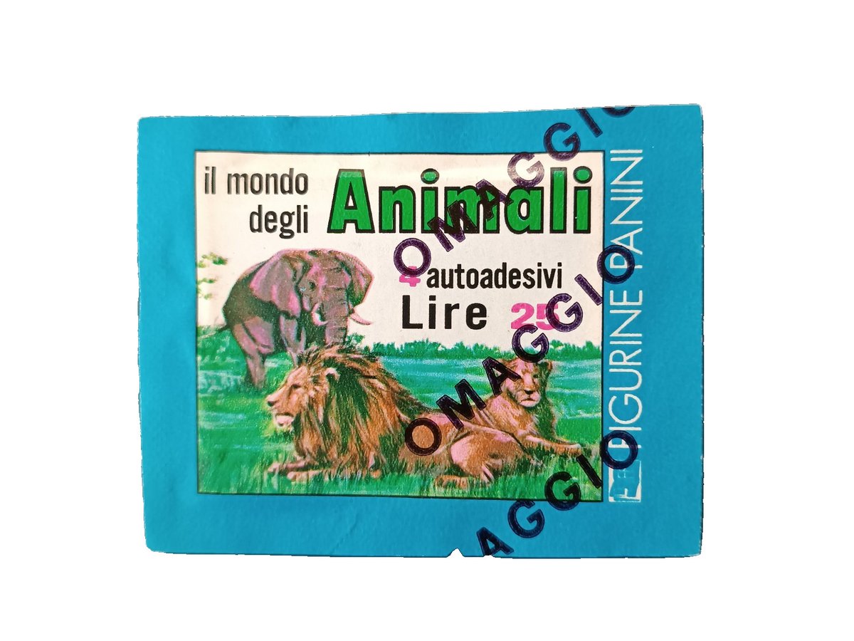 Bustina Figurine Il Mondo degli Animali Panini 1974 Sigillata Vintage