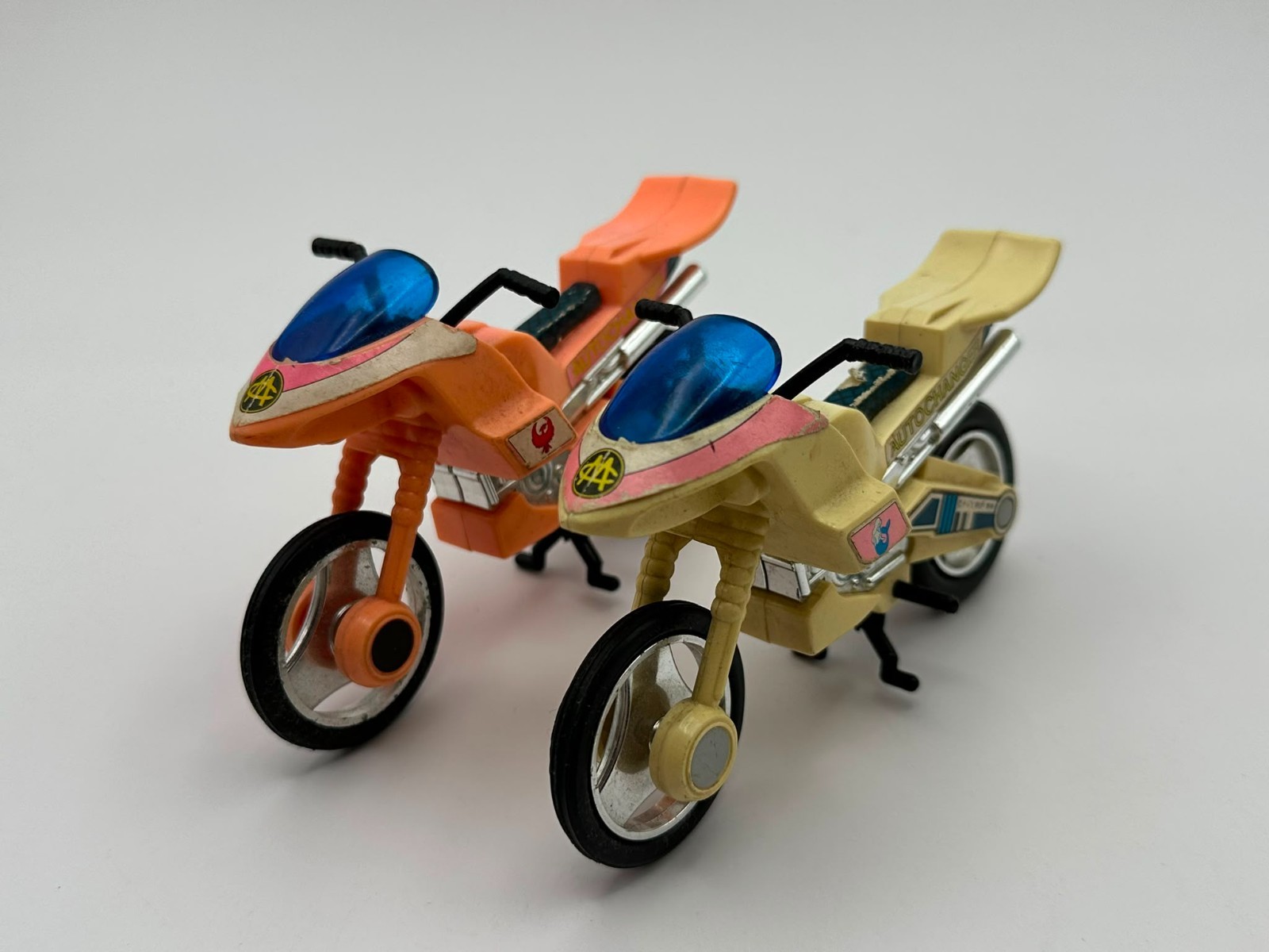 Set 2p figurine Power Rangers Dengeki Sentai Changeman Bike BANDAI Giappone 1985