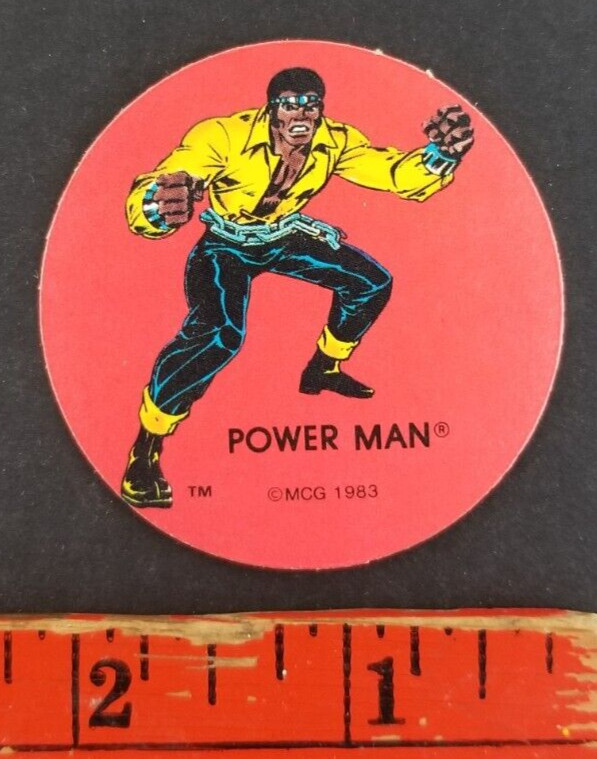 Power Man 1983 Marvel Ovaltine Sticker Card (NM)