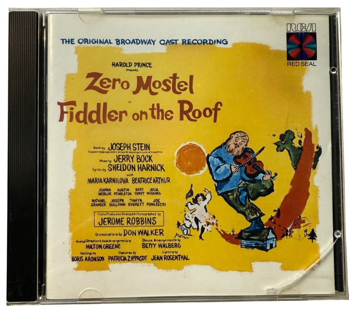 Original Broadway Cast Recording by Fiddler on the Roof CD, 1989 Zero Mostel