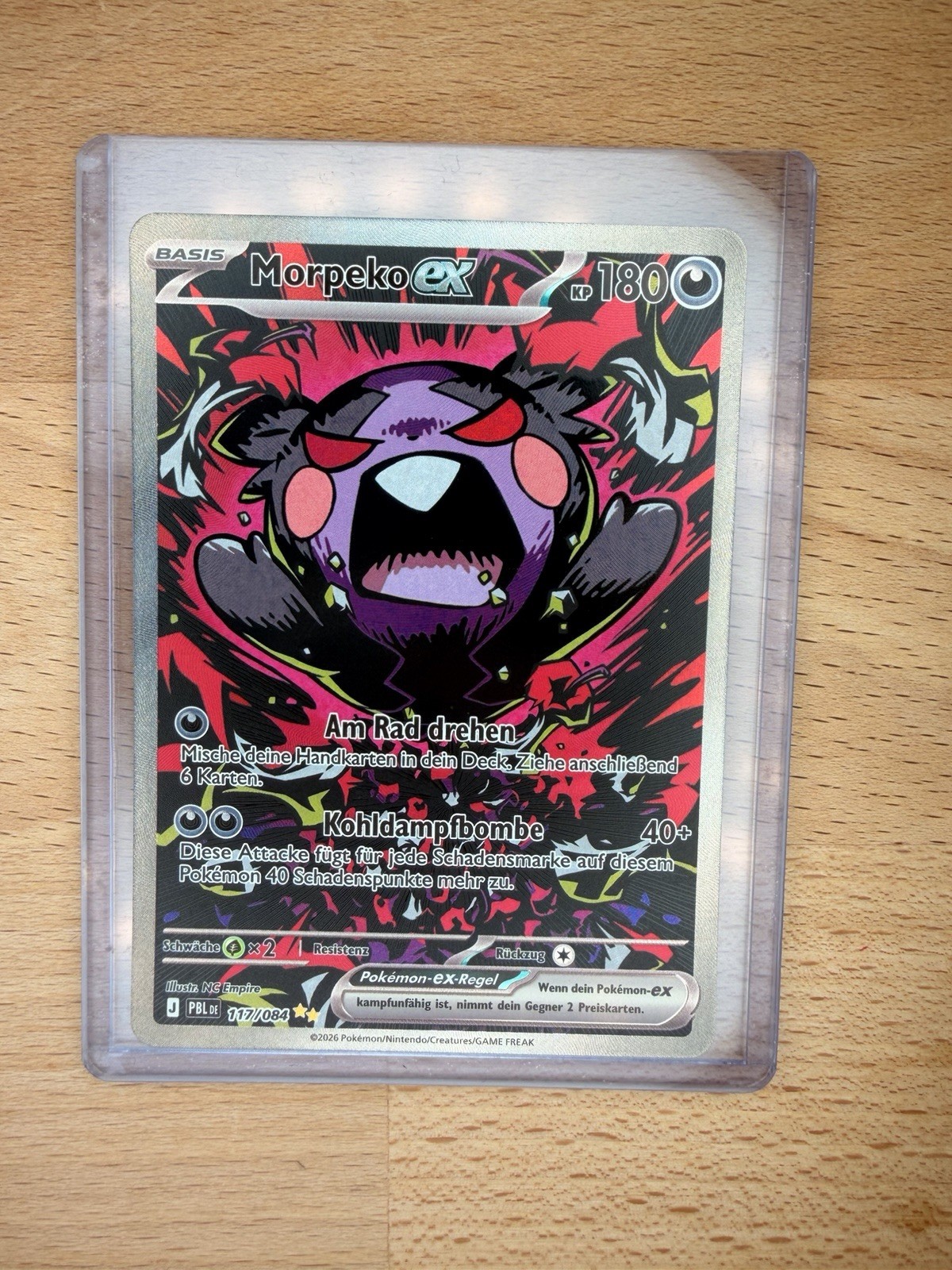 Morpeko ex 117/084 Pokemon Dunkelnacht NM