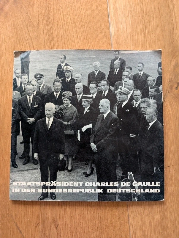 Disque vinyle flexidisc & Livret souvenir historique Visite De Gaulle en Allemagne 1962