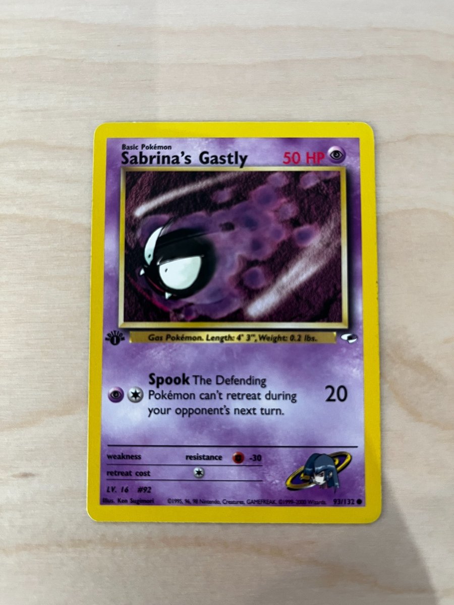 Sabrina's Gastly 93/132 | 1st Edition | Gym Heroes | LP