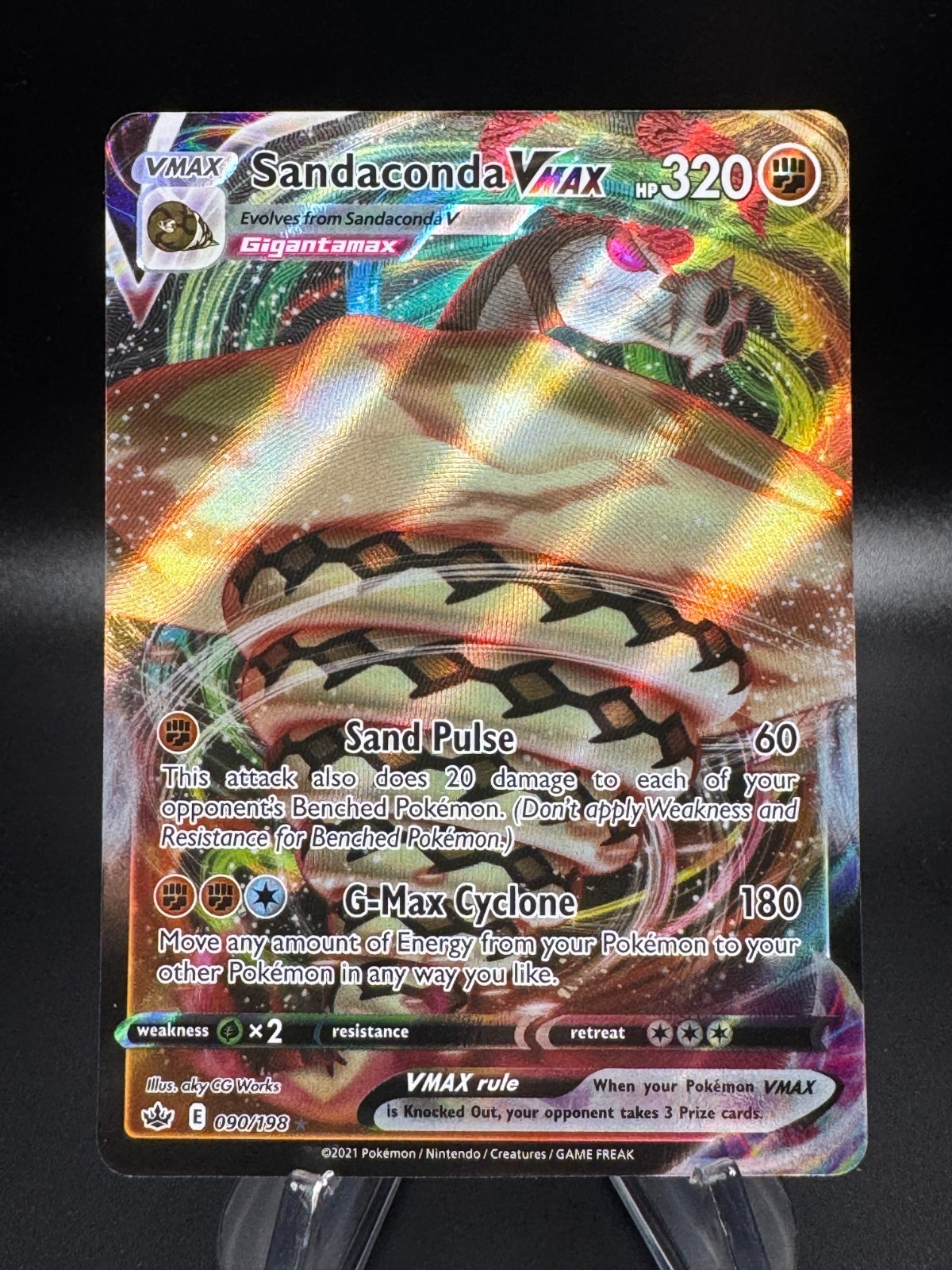 Pokemon Scudo Spada Regno Ghiacciante SANDACONDA VMAX Ultra Rara #090/198 1