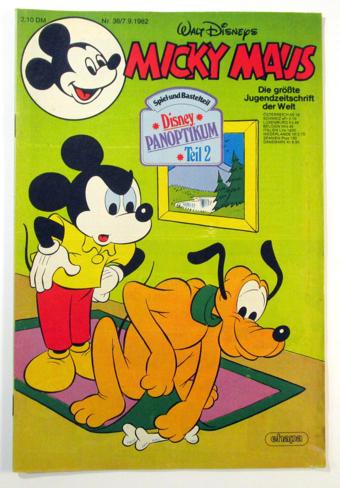 Topolino 1982 fascicolo #36 del 7 settembre 1982 con supplemento + frammento Ehapa Editore
