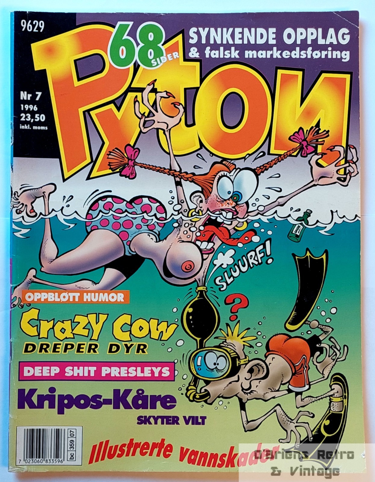 Pyton n. 7 (1996) - Mucca pazza e Kripos‐Kåre - fumetto norvegese