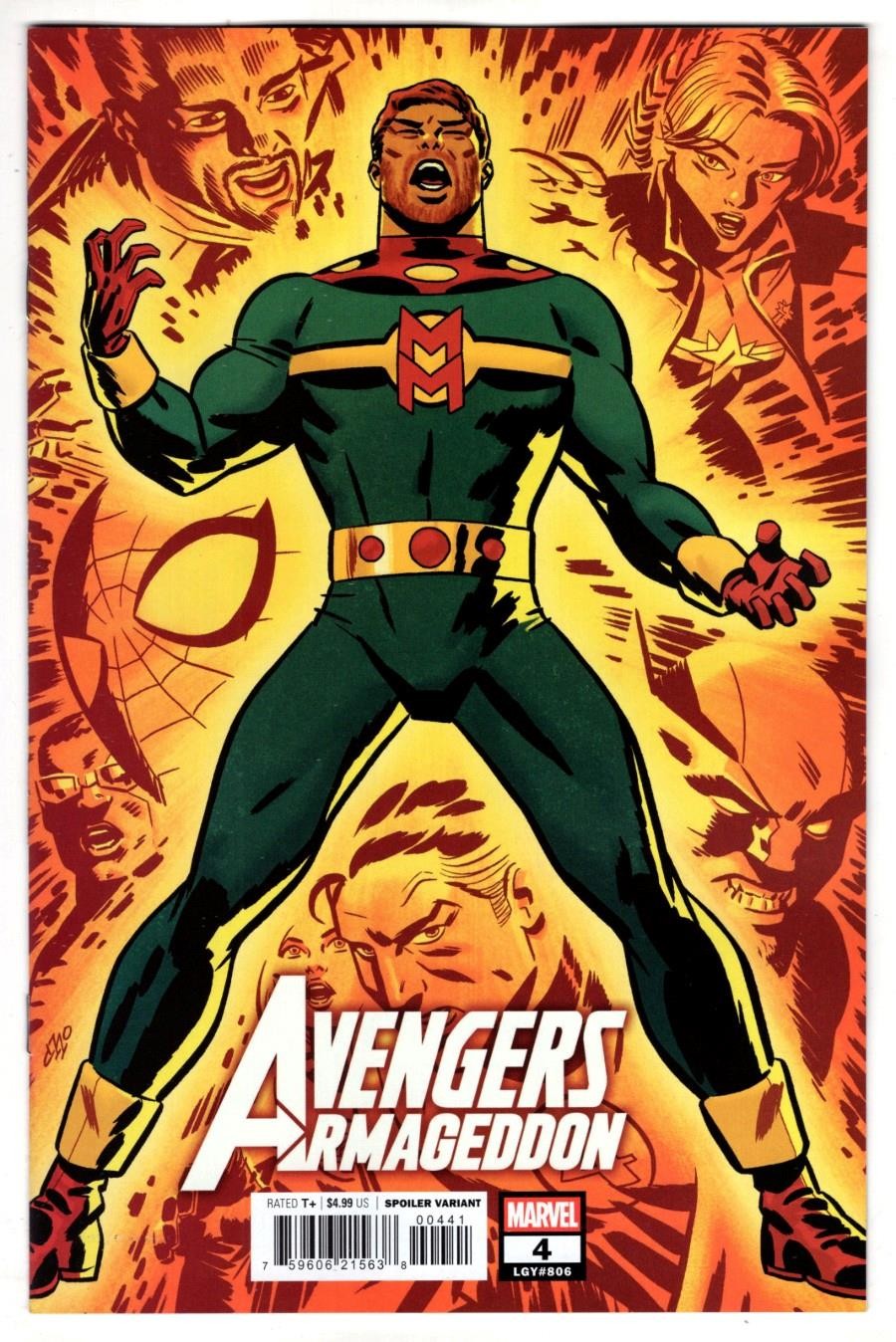 AVENGERS ARMAGEDDON #4 SPOILER VARIANTE MICHAEL CHO MIRACLEMAN MARVEL FUMETTO CHIAVE