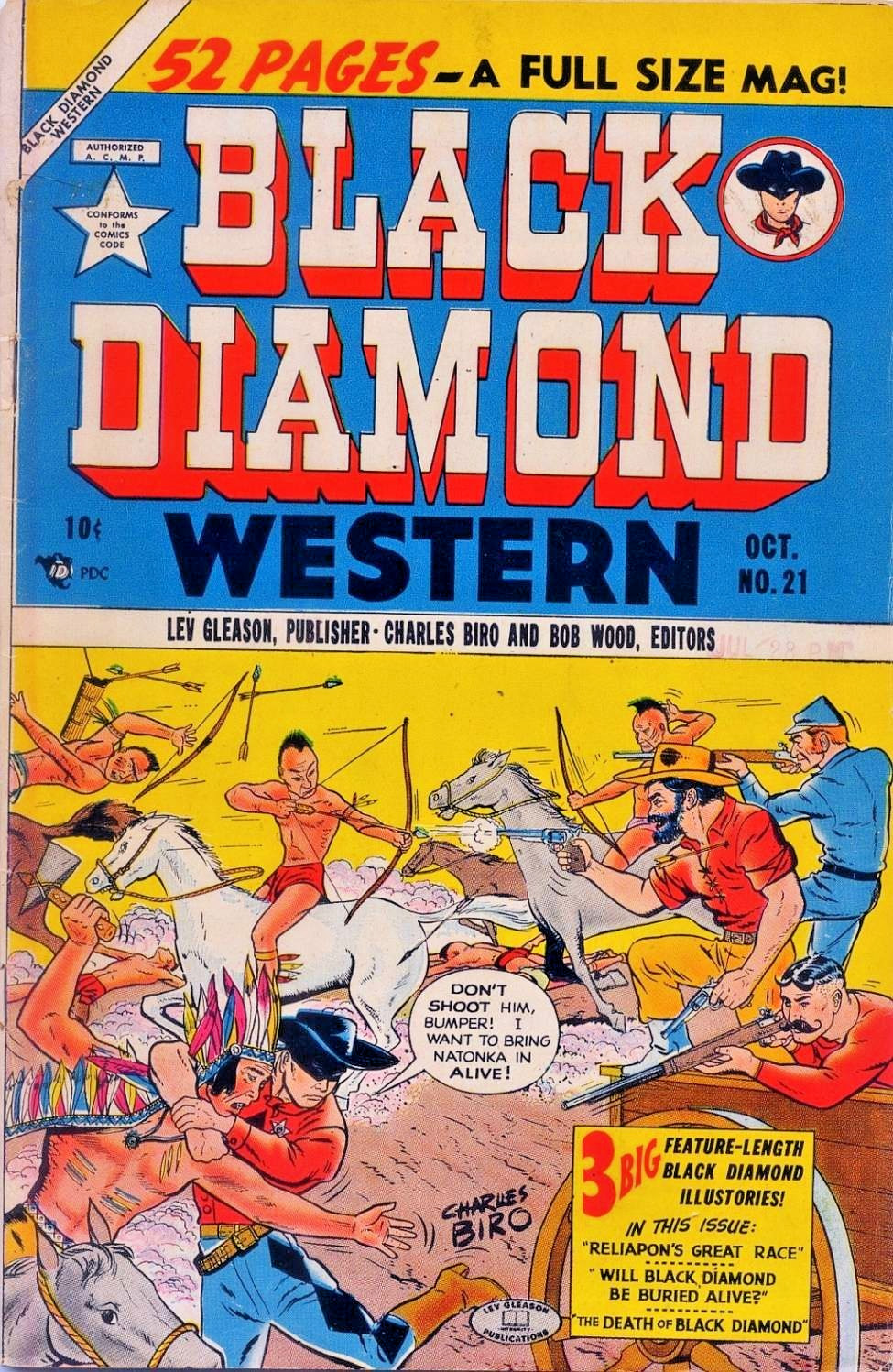 BLACK DIAMOND WESTERN COMICS 51 numeri selezionati in formato PDF su unità flash USB