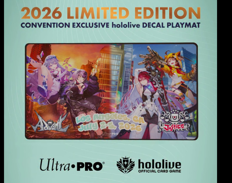 Tappetino da gioco Hololive Advent vs Justice Foil Ultra Pro Anime Expo 2026 AX esclusivo