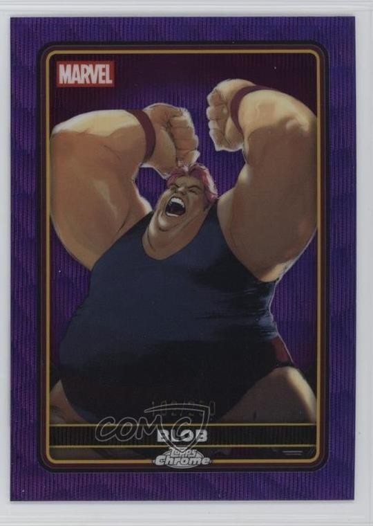 2025 Topps Chrome Deadpool Comic Accurate Purple Wave Refractor 102/250 Blob 9et