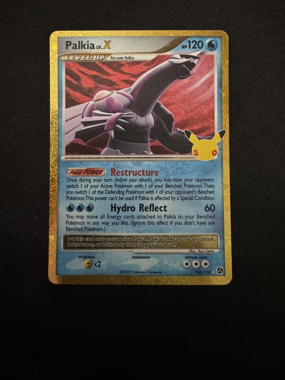 Palkia LV.X 106/106 Holo 30° Pokemon inglese TCG 2026