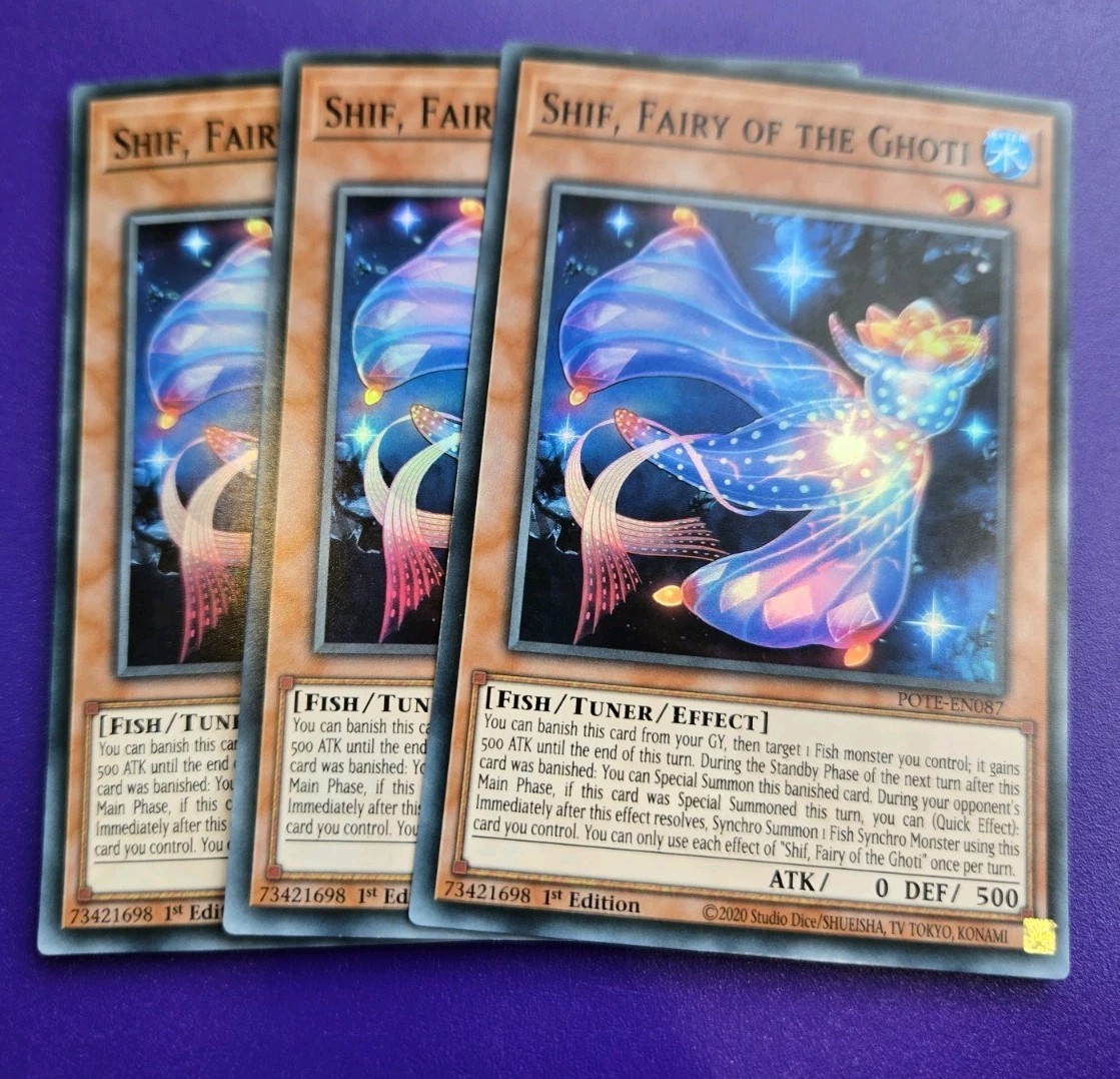 x3 *EURO INGLESE* Shif, Fata dei Ghoti Super 1° Ed POTE-EN087 NM Yugioh