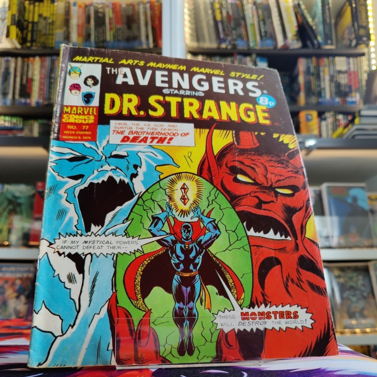 Marvel Comics The Avengers Starring Dr Strange #77 UK Price Variant 1975