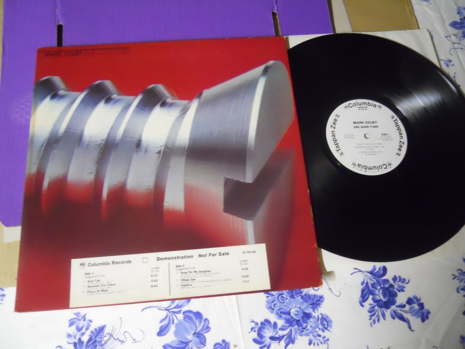 MARK COLBY-ONE GOOD TURN-WHITE LABEL PROMO JAZZ-SOUL LP ON COLUMBIA