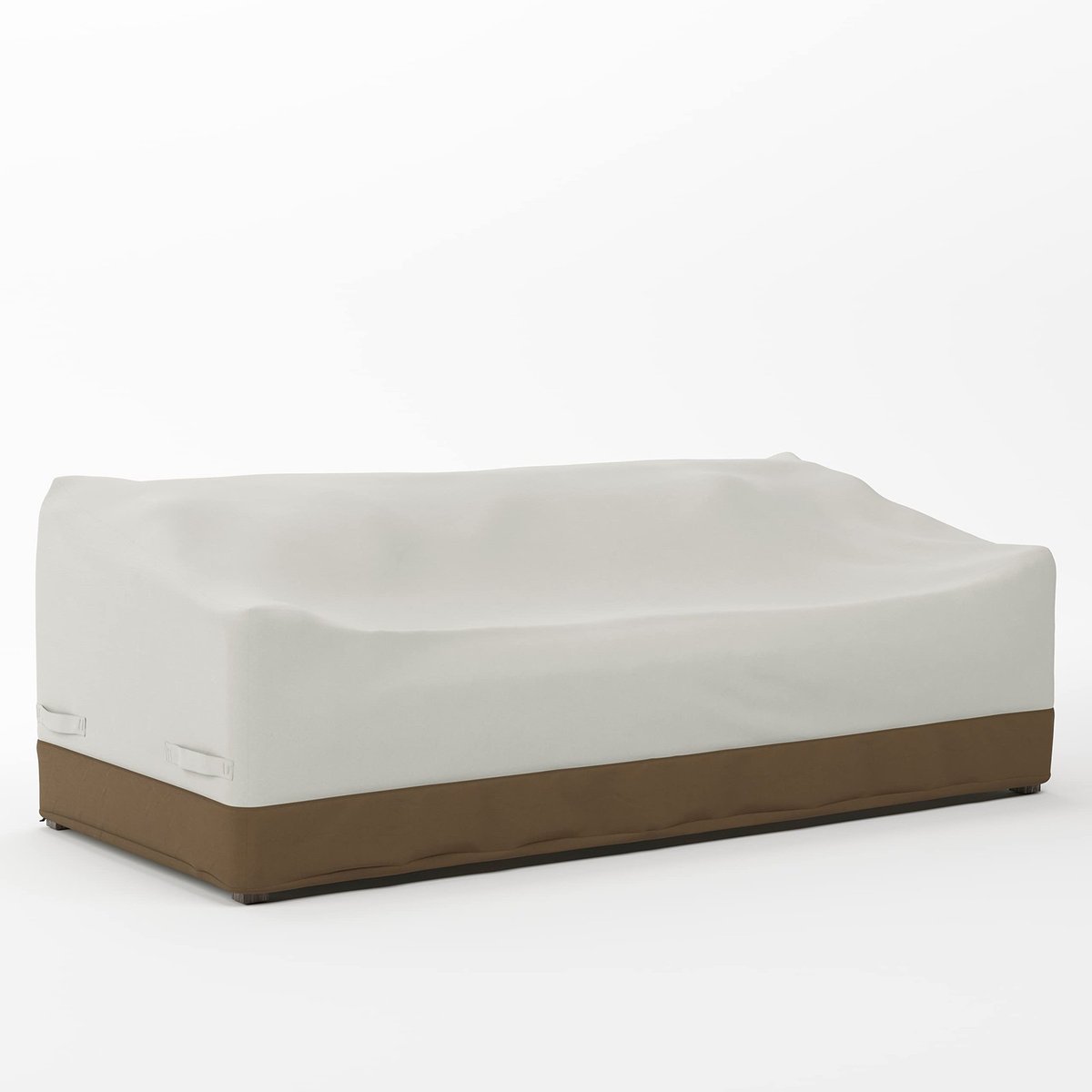 Amazon Basics Copertura per divano a 3 posti, Beige/Marrone Chiaro, 86.4 x