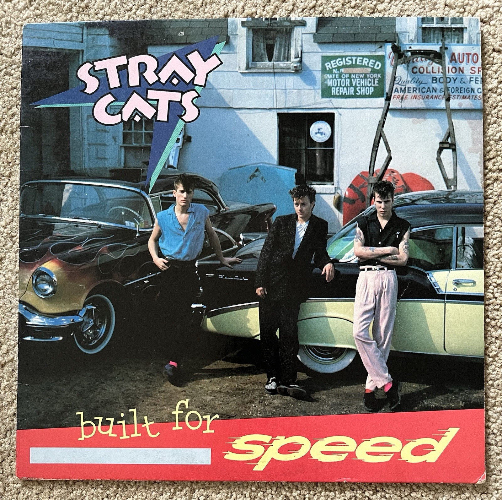 STRAY CATS - Built For Speed LP w/ Inner 1982 EMI America ST17070 Vinyl * VG