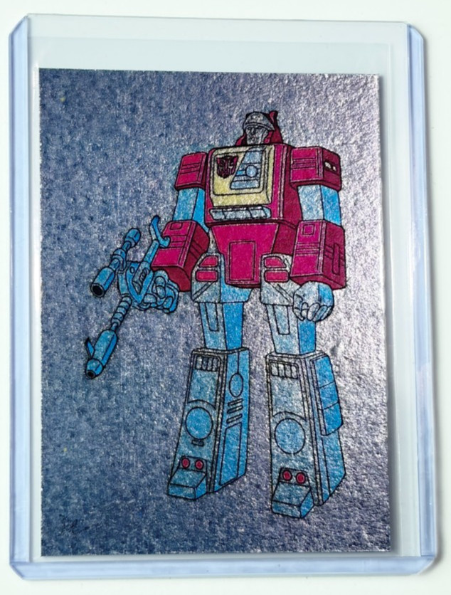 Blaster Platinum Plated Edition Artist Signed "Transformers" Trading Card 1/1