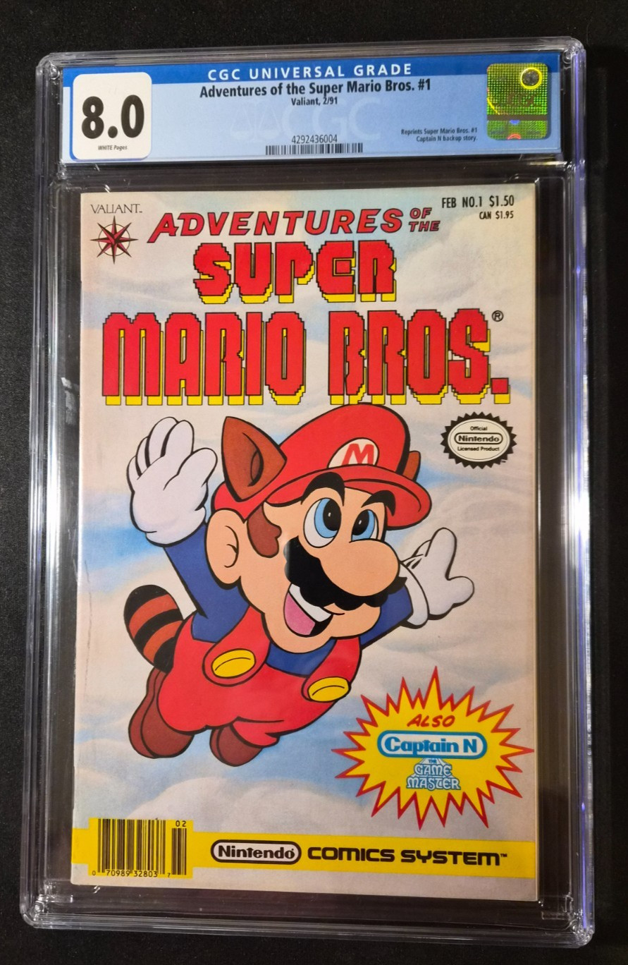 AVVENTURES dei SUPER MARIO BROS. #1 CGC 8.0 Valiant 1991