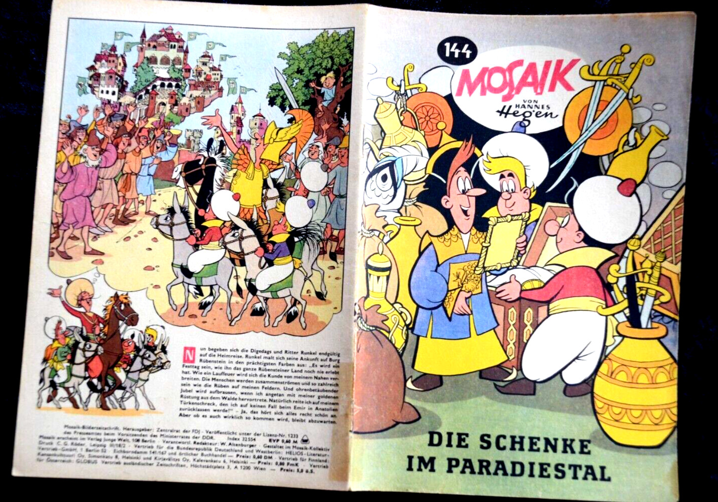 Originale MOSAIK Hannes Hegen Nr. 144 La Schenke Nel Paradiestal DDR