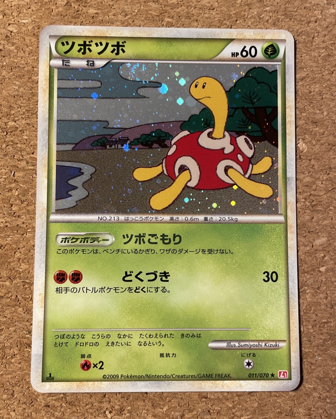 Shuckle 11/123 HeartGold SoulSilver L1HG Holo Rare NM Pokemon 1st Ed Swirl 2009