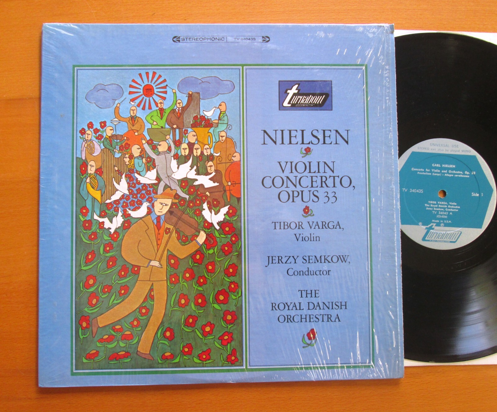 TV 34043S Nielsen Violin Concerto Tibor Varga Semkow NEAR MINT Turnabout Stereo
