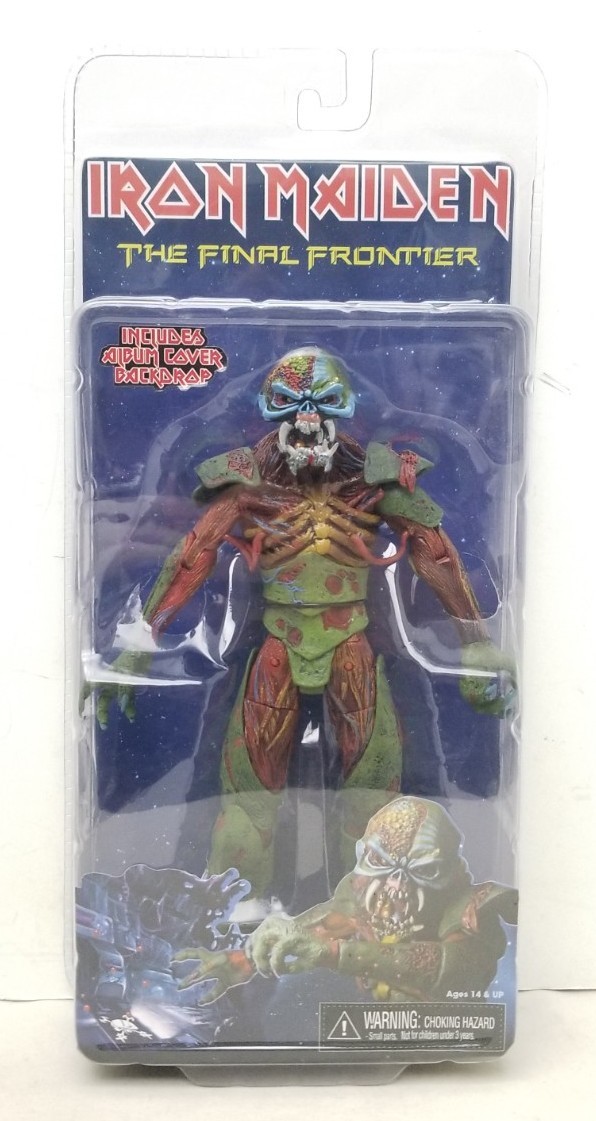 Figurina mascotte 2011 NECA 8" Iron Maiden Final Frontier "Eddie The Head" nuova con scatola leggi