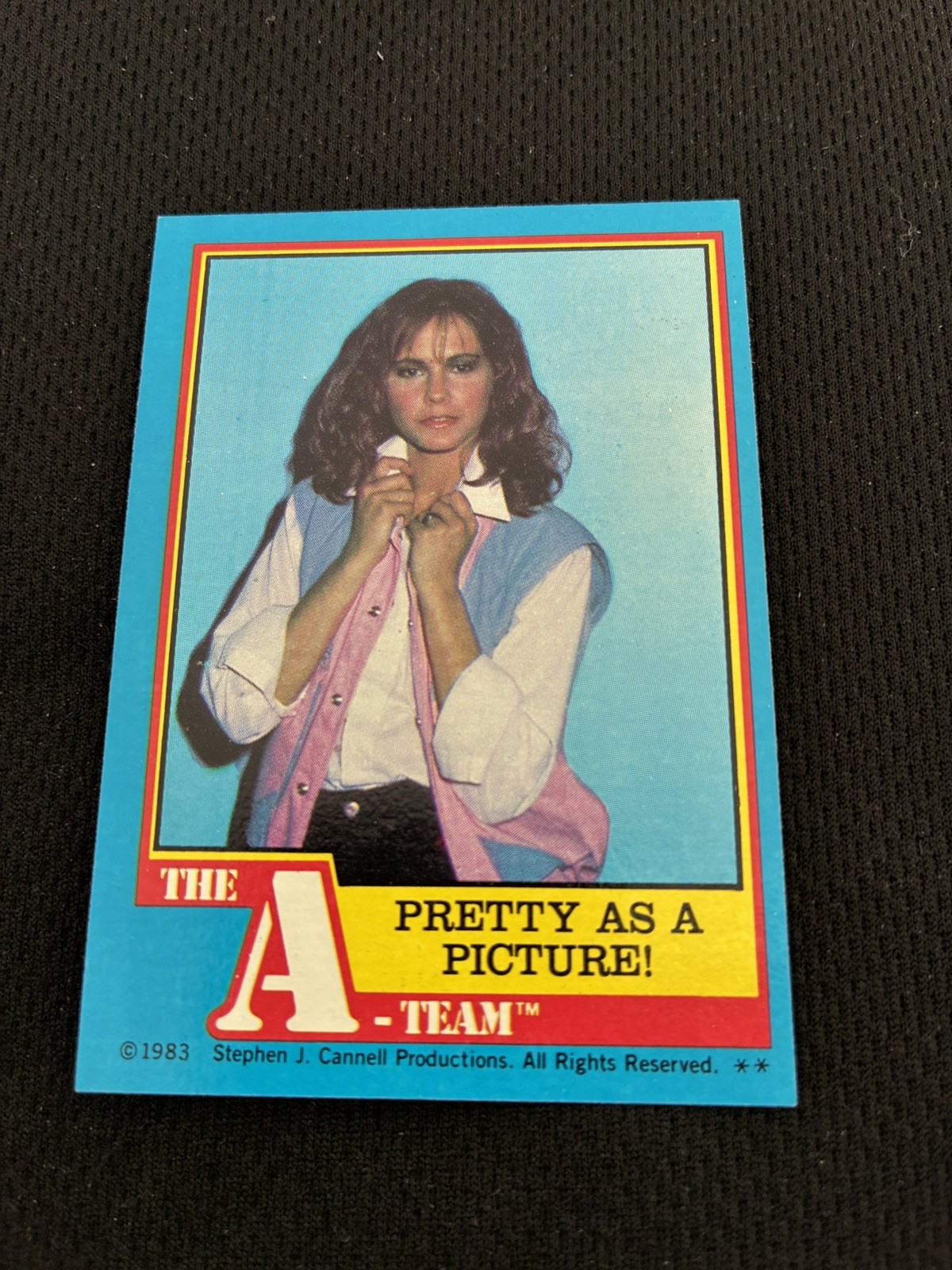TOPPS 1983 THE A-TEAM AMY ROOKIE NRMT SCHEDA TV!!!!