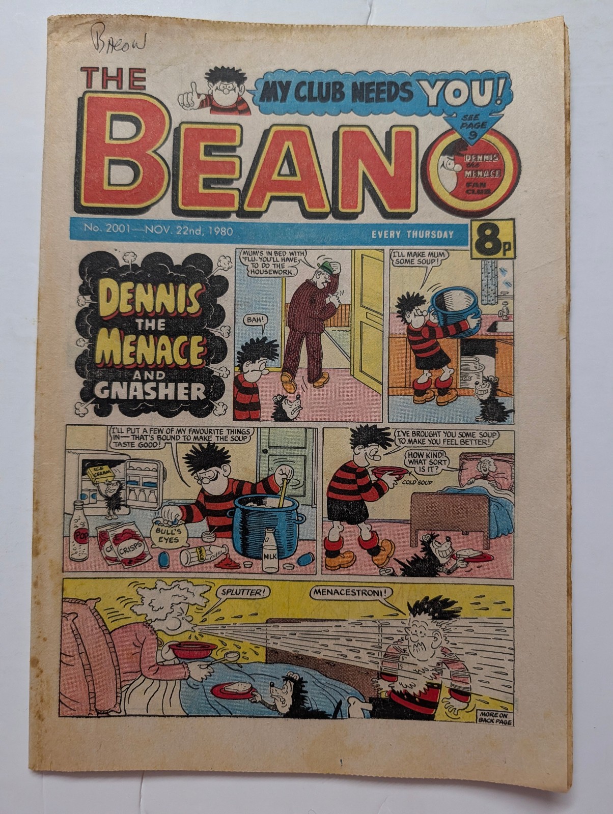 Beano Comic No 2001, November 22nd 1980.
