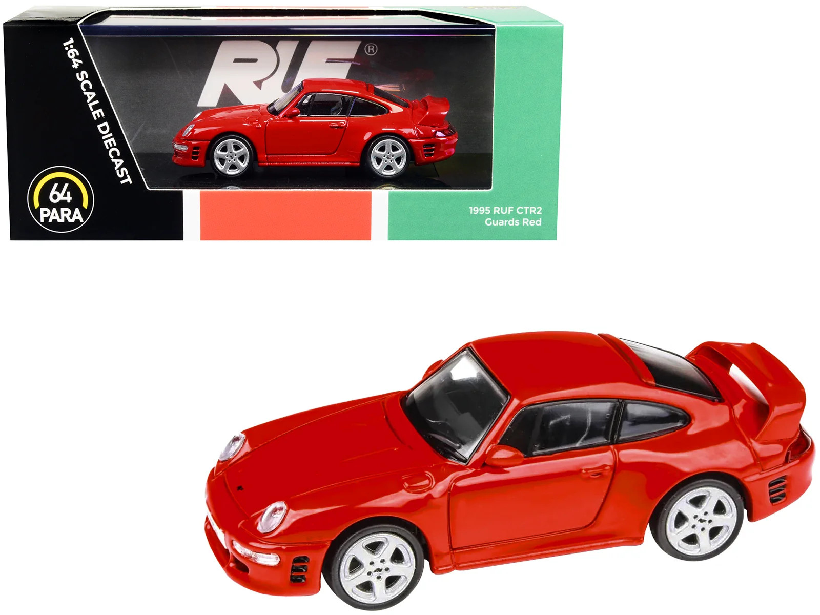 Modellino auto RUF CTR2 1995 protezioni rosso 1/64 pressofuso - Paragon