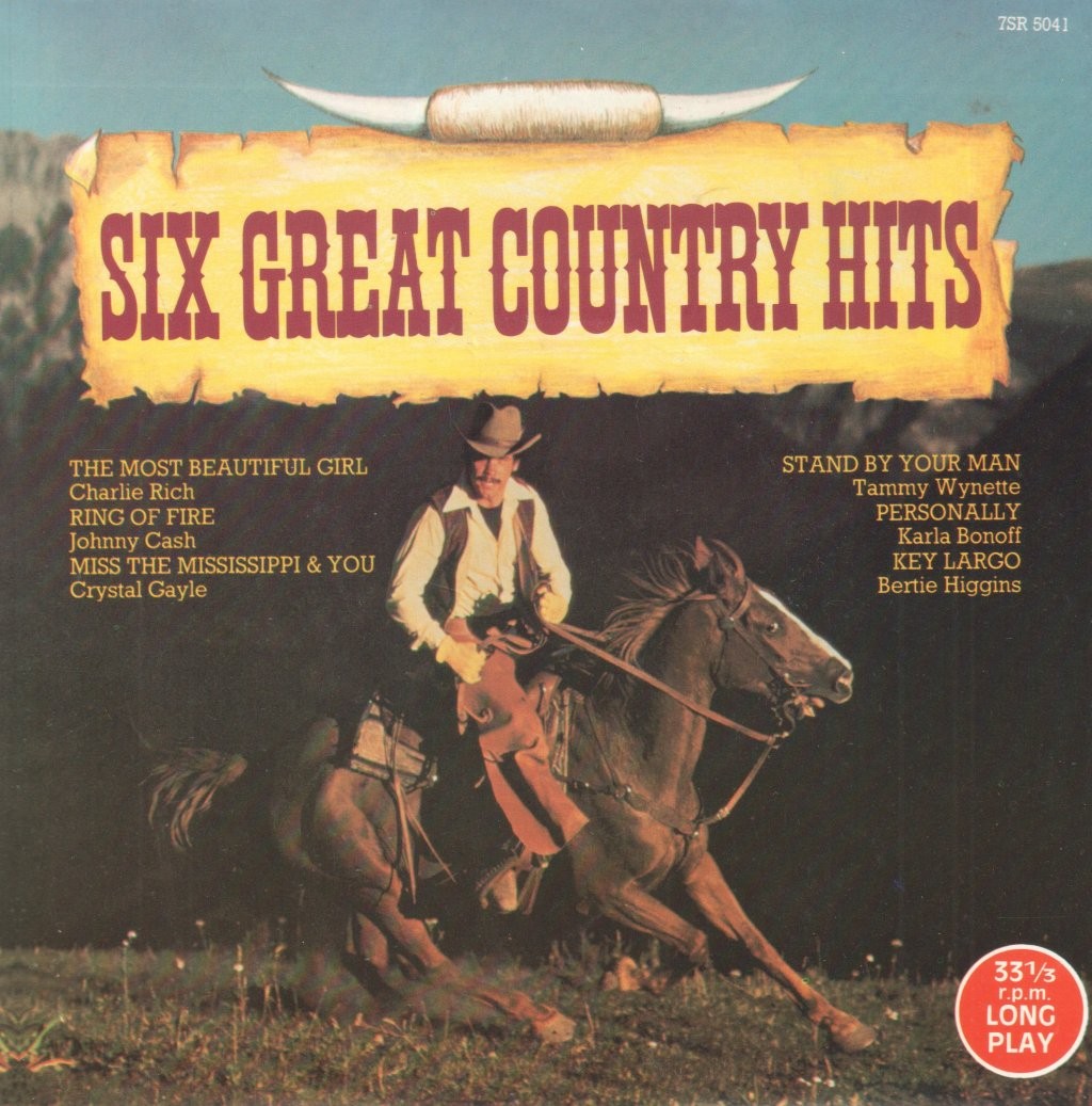 Various Artists Six Great Country Hits 7" Vinile UK Compilation 1983 45 RPM