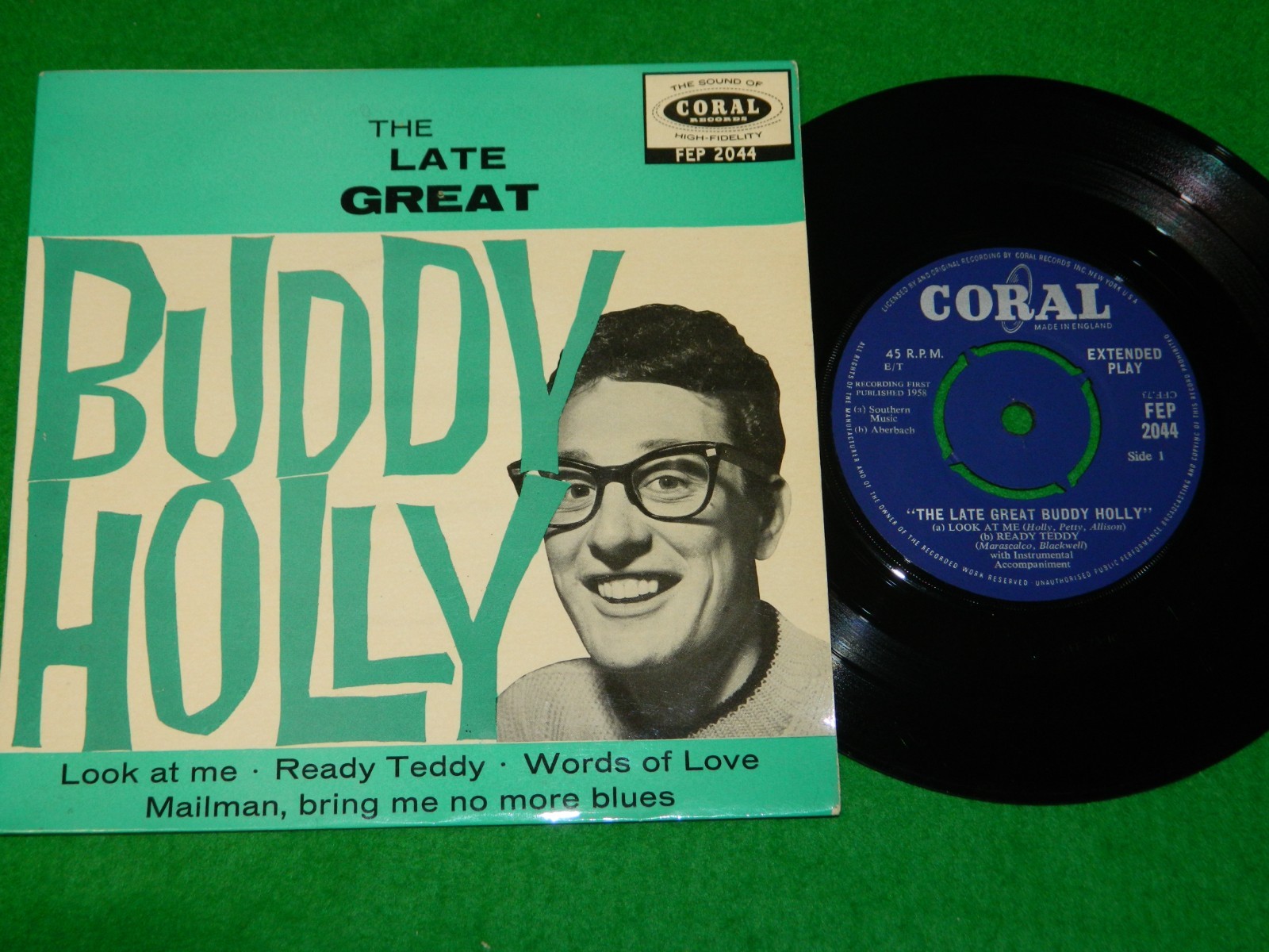 BUDDY HOLLY : The late great Buddy Holly EP - 1960 1st press Coral EP EX