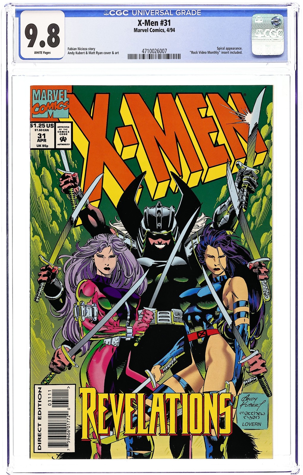 X-Men #31 CGC 9.8 1994 4710026007