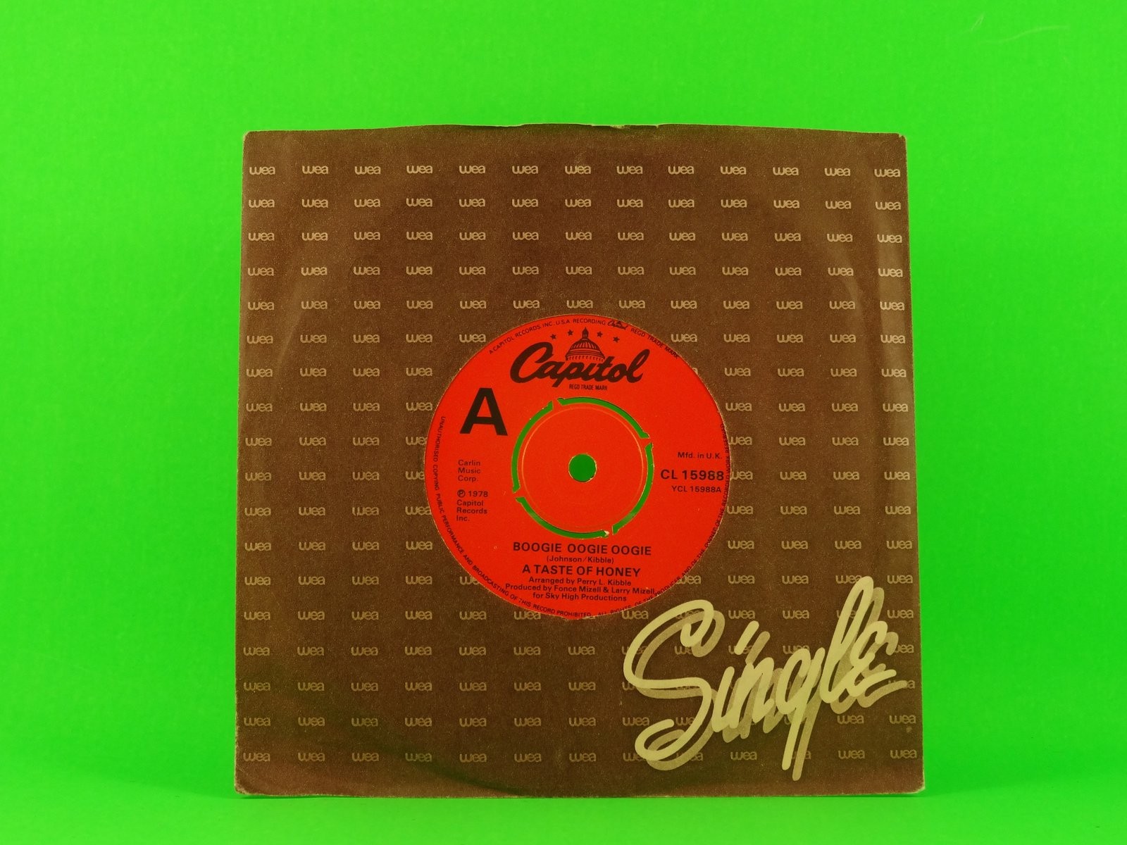 A TASTE OF HONEY BOOGIE OOGIE OOGIE (144) 2 Track 7" Single including Company Sl