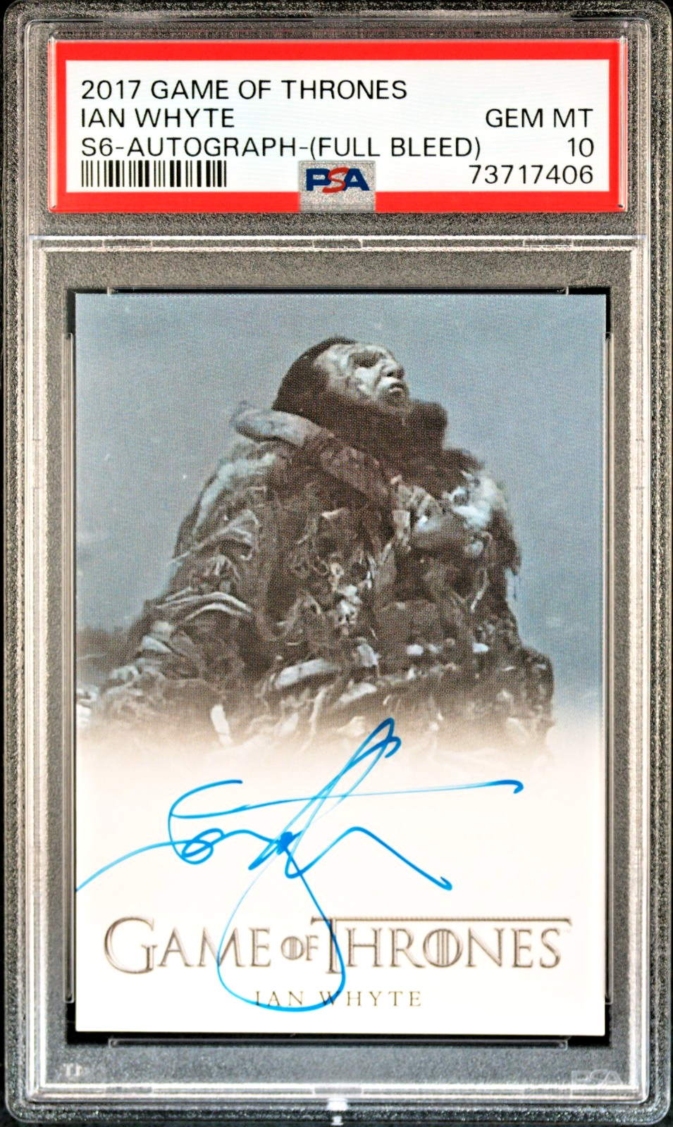 2017 Game of Thrones Wun Wun (FULL BLEED) (AUTO) PSA 10 GEM MINT (RARE: Pop 6)