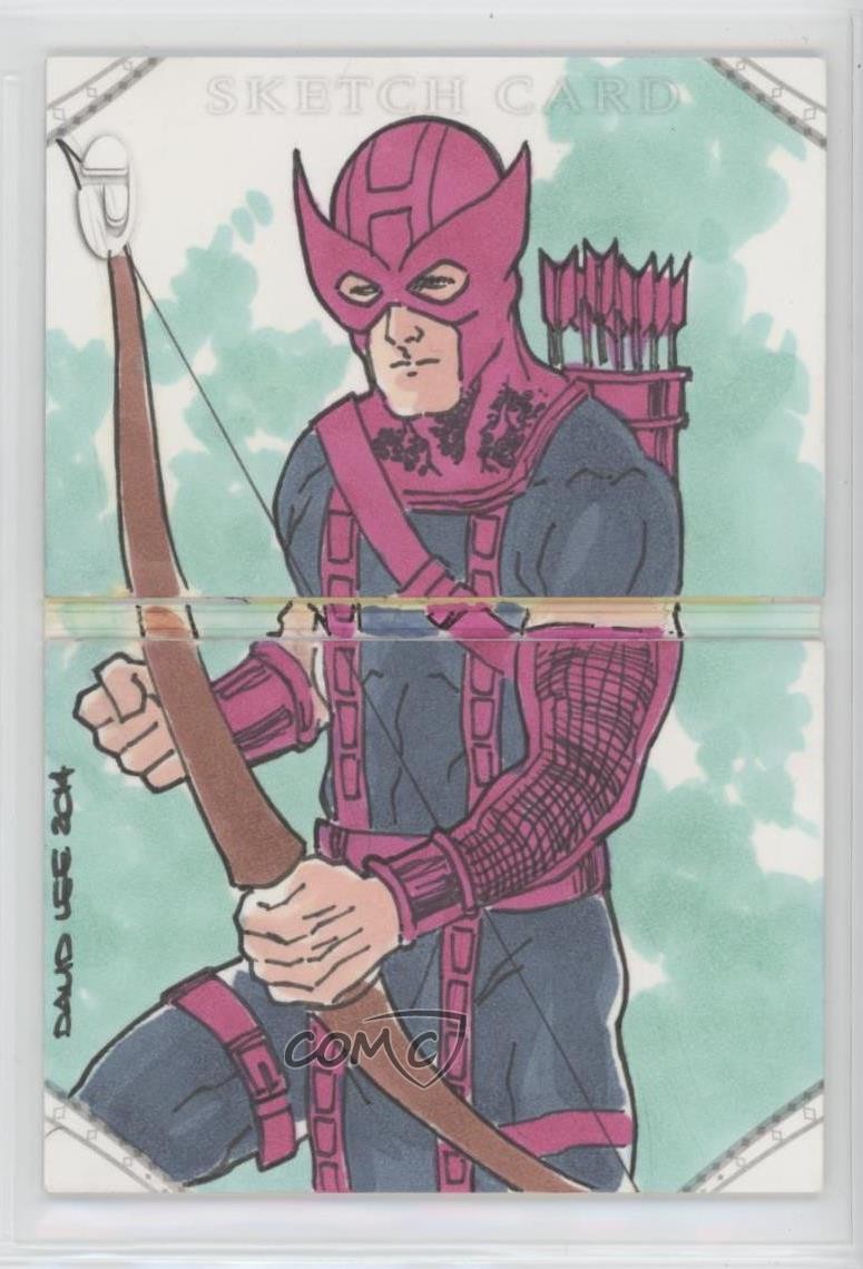2014 Upper Deck Marvel Premier libretti 1/1 David Lee schizzo automatico v7j