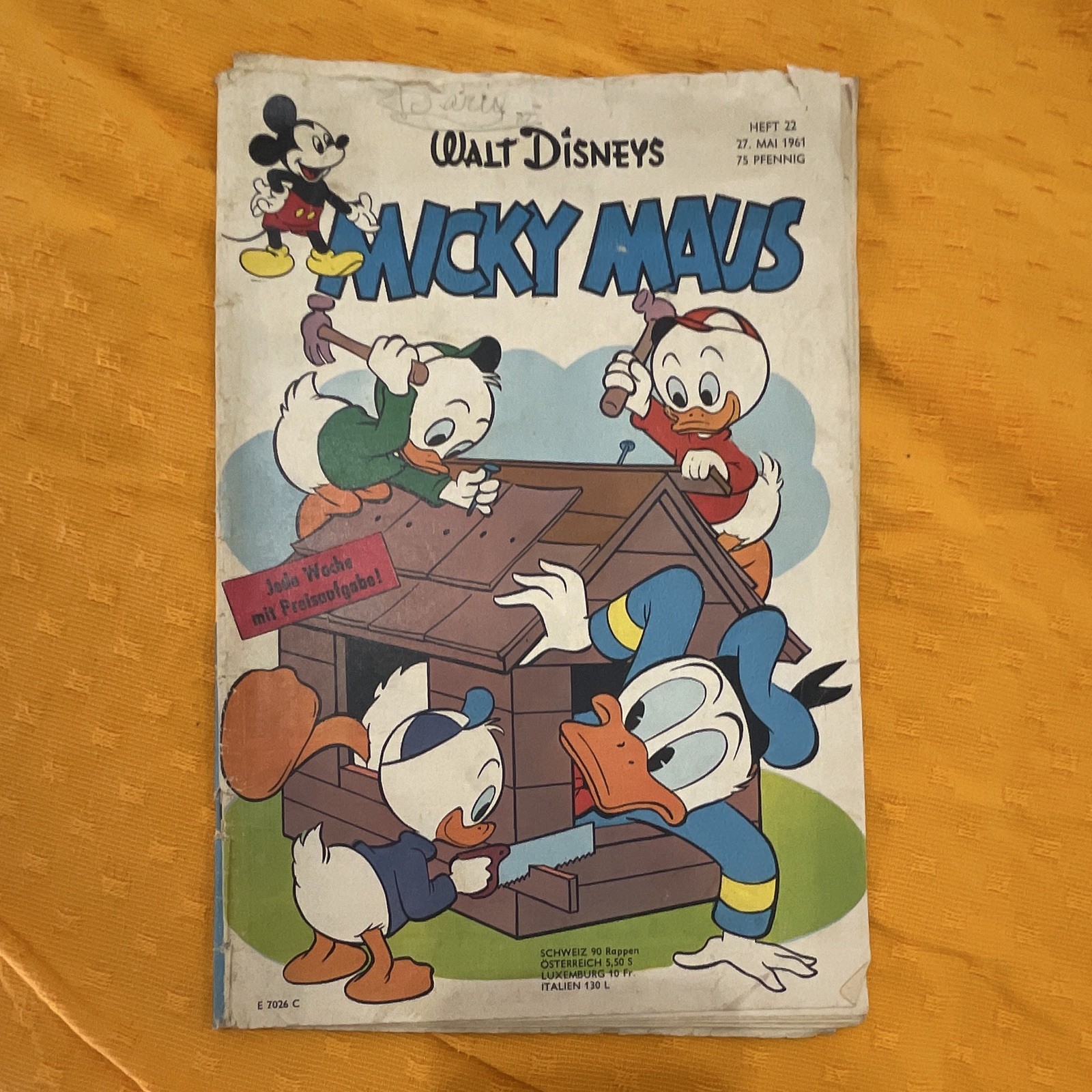 Walt Disney Micky Maus n.22 27. Mai 1961 fumetto tedesco a colori Micky Donald
