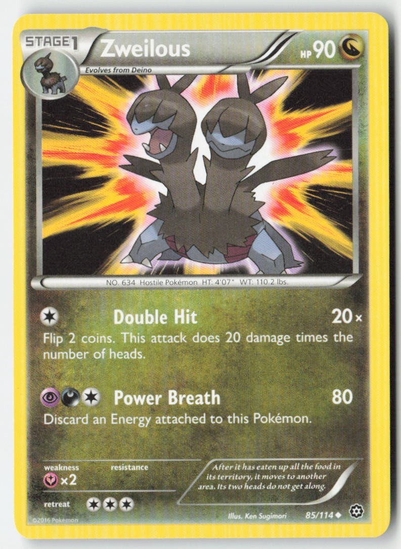 Pokemon - Zweilous #85/114 Regular - Steam Siege