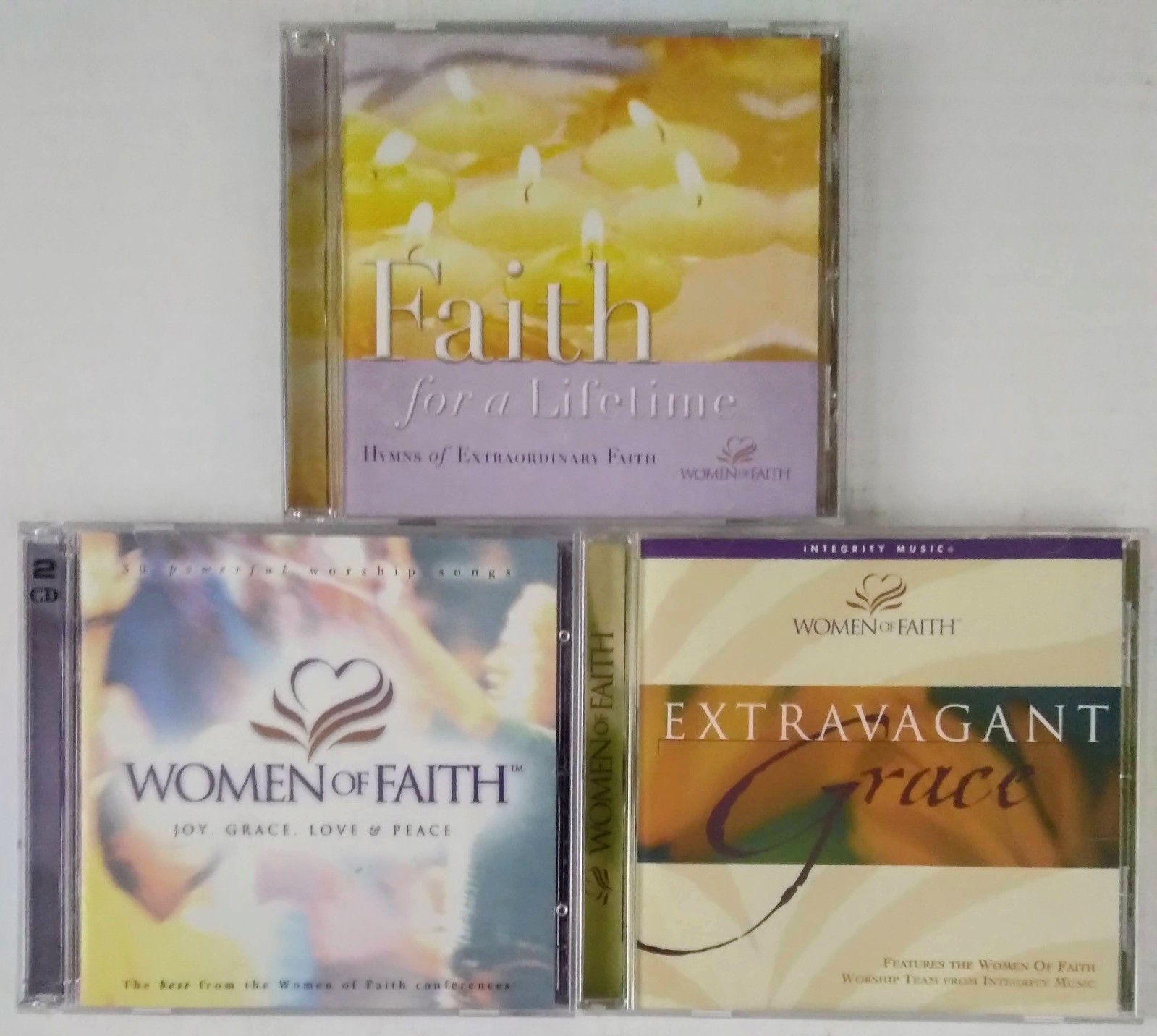 Women of Faith 4-CD Lot Joy Grace Love & Peace Extravagant Grace Faith Lifetime