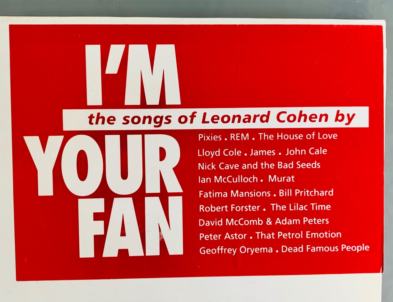 SONGS OF LEONARD COHEN 2x LP I'M YOUR FAN White Label 1991 Nick Cave John Cale