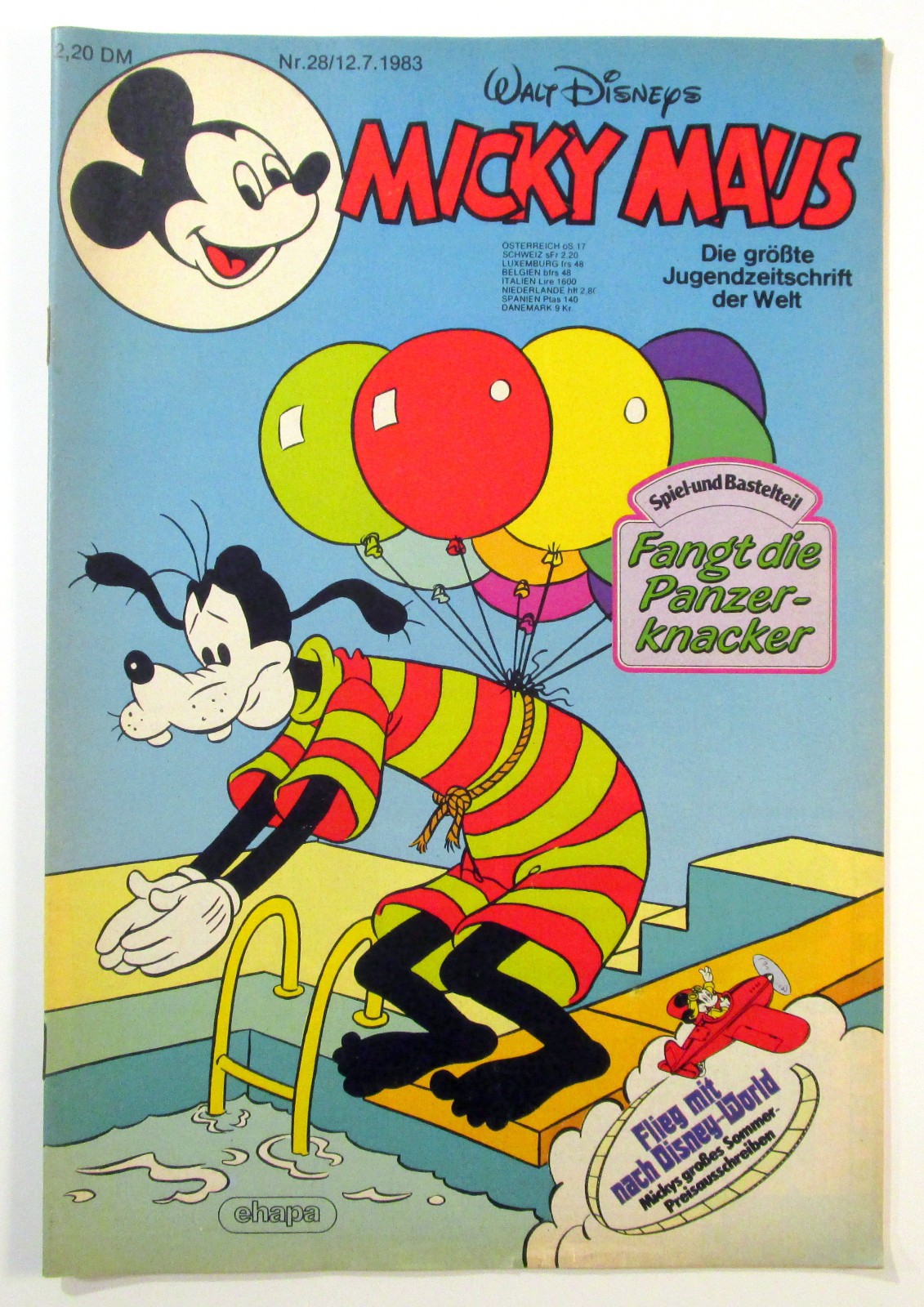 Topolino 1983 fascicolo #28 del 12 luglio 1983 con supplemento e frammento Ehapa Editore