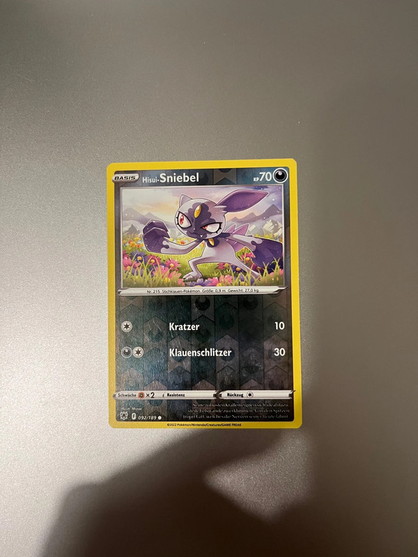 Sniebel 092 reverse holo pokemon