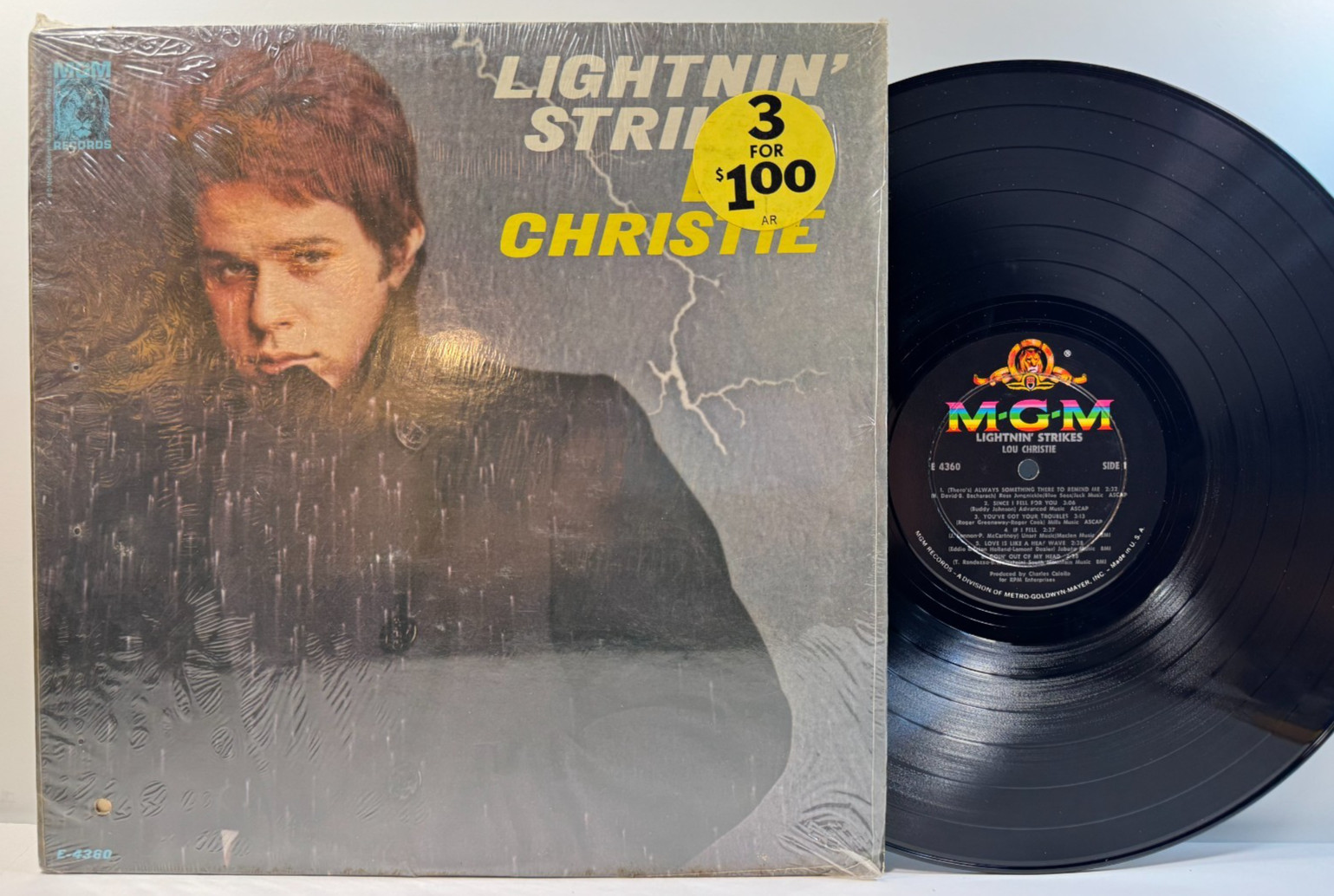Pop LP LOU CHRISTIE Lightnin' Strikes MGM mono 1966 VG++ shrink