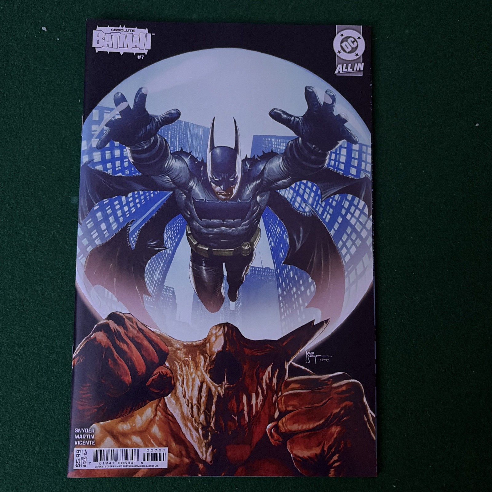 Absolute Batman #7 Mico Suayan Cardstock Variant DC 