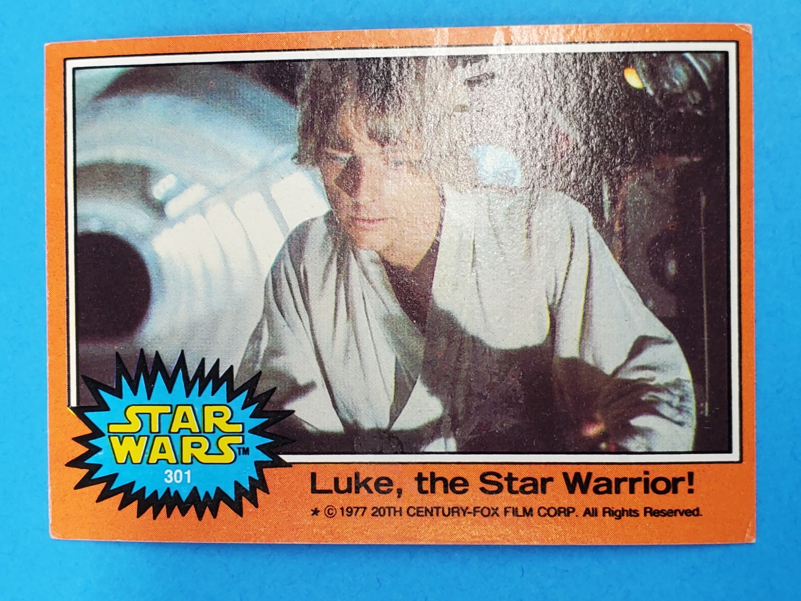 1977 TOPPS STAR WARS CARD #301 SERIE ARANCIONE GRADO MEDIO OTTIMA VG-EX ECCELLENTE