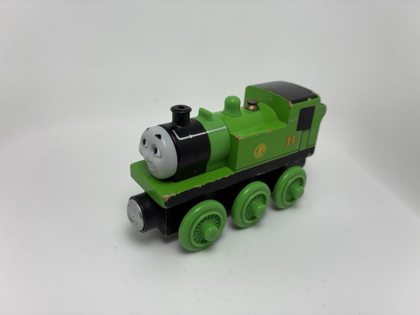 Thomas Wooden Railway OLIVER Green Engine Wood Train #11 BDG21 Good See Pictures