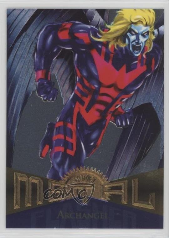 1995 Fleer Marvel Metal Silver Flasher Archangel #83 sq1
