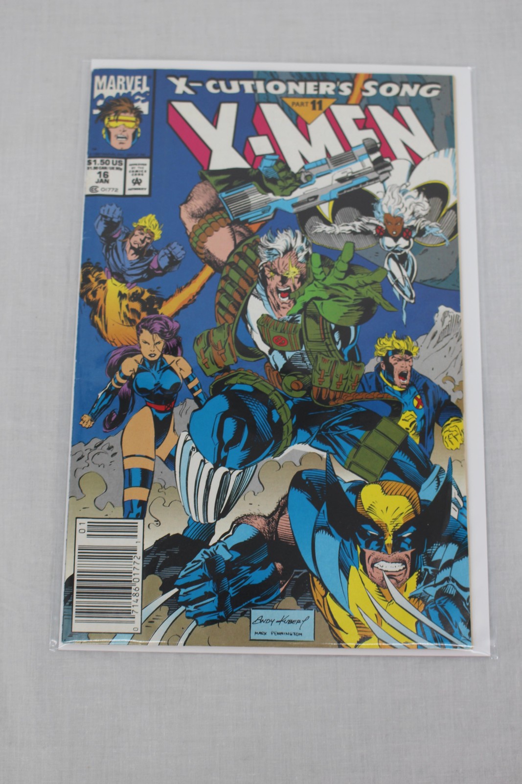 Vintage 1993 Marvel All New X-Men #16 X-Cutioner's Song Comic Newsstand Barcode