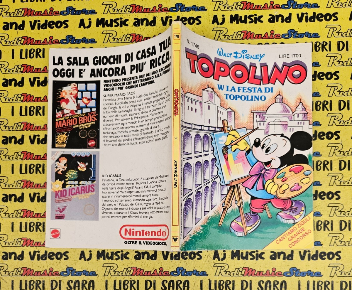 COMICS*Fumetto TOPOLINO n.1745 7 maggio 1989 WALT DISNEY Bburago BOY GEORGE
