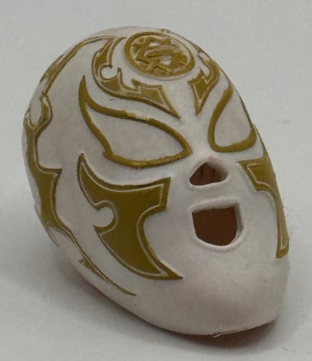 WWE White Gold Mask Accessory Mattel Figure Prop Clothes 1/12 B6
