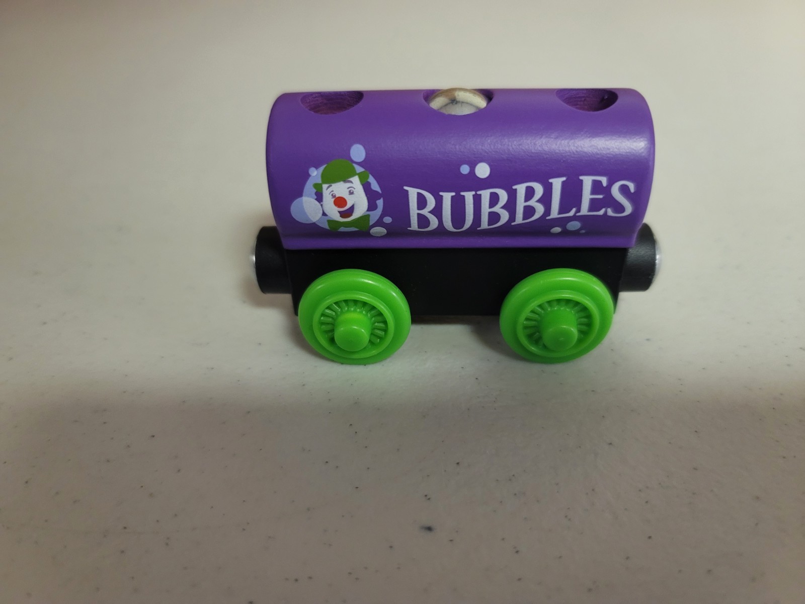 Thomas Wooden Railway Mr. Bubbles Tanker Cargo Car VG Condition